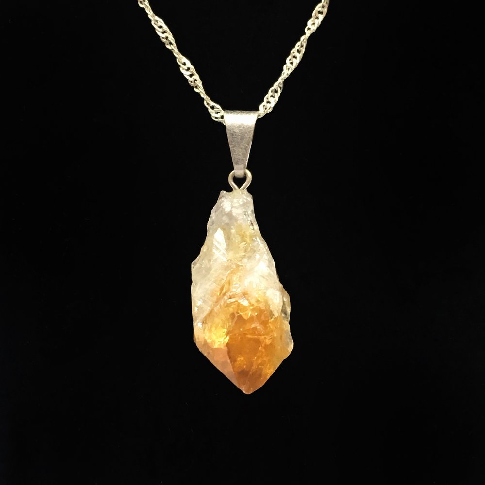 Rough Citrine Necklace
